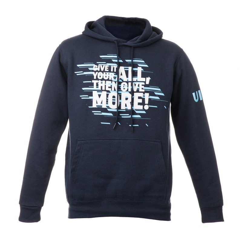 Man hodded Sweatshirt - Navy Blue "Give it your all then give more"