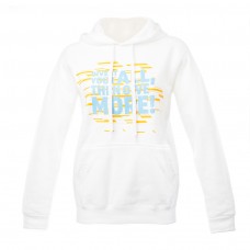 Women hodded Sweatshirt - White "Give it your all then give more"