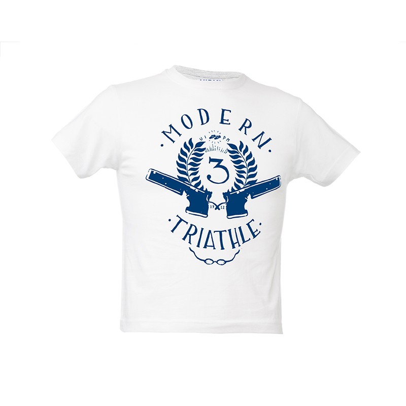 Camiseta niño - Blanco "Modern Triathle Kids"