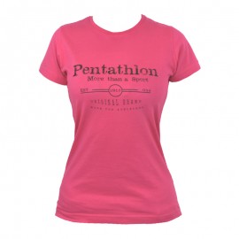 Women T-Shirt - Pink "Pentathlon More Than a Sport " 